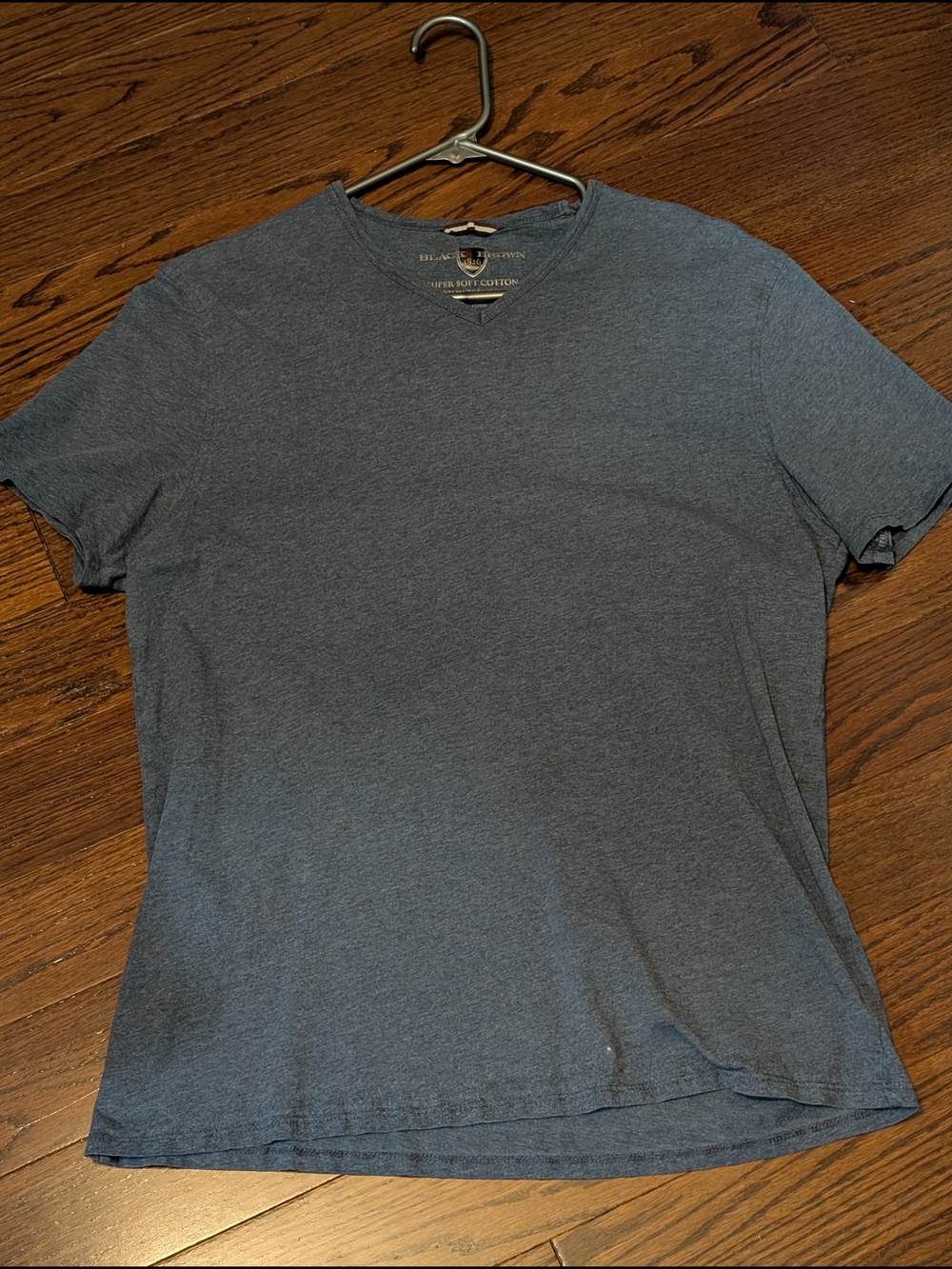 Black Brown 1826 Men's Heather Navy V-Neck Short Sleeve Tee